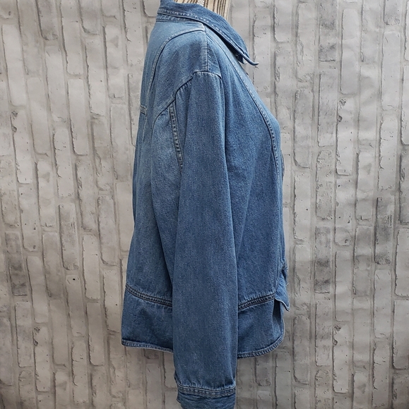 CJ Banks Women's Lightweight Blue Denim Zipper Jacket, Size 2X - Picture 4 of 12